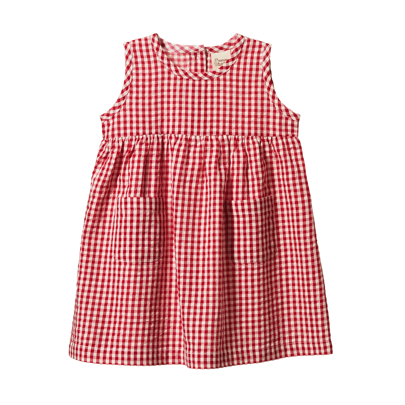 Nature baby dorothy dress red check