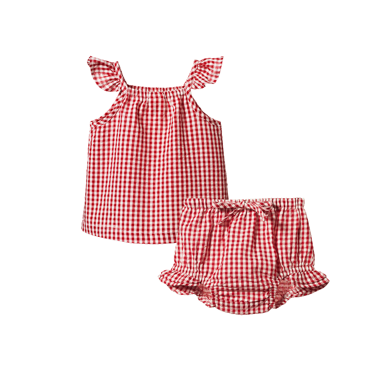Petal Set Red Gingham Check