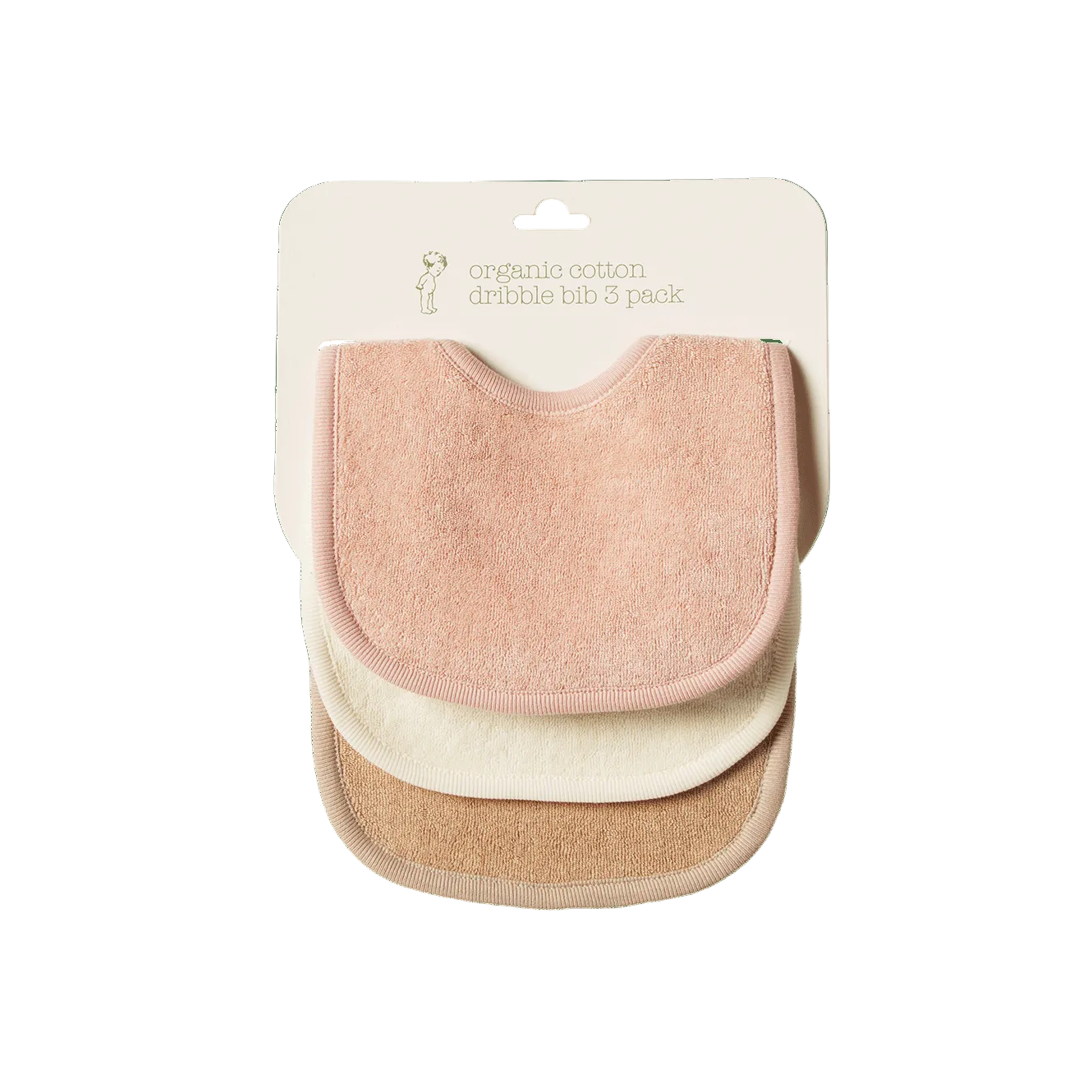 dribble bibs rose dust nougat