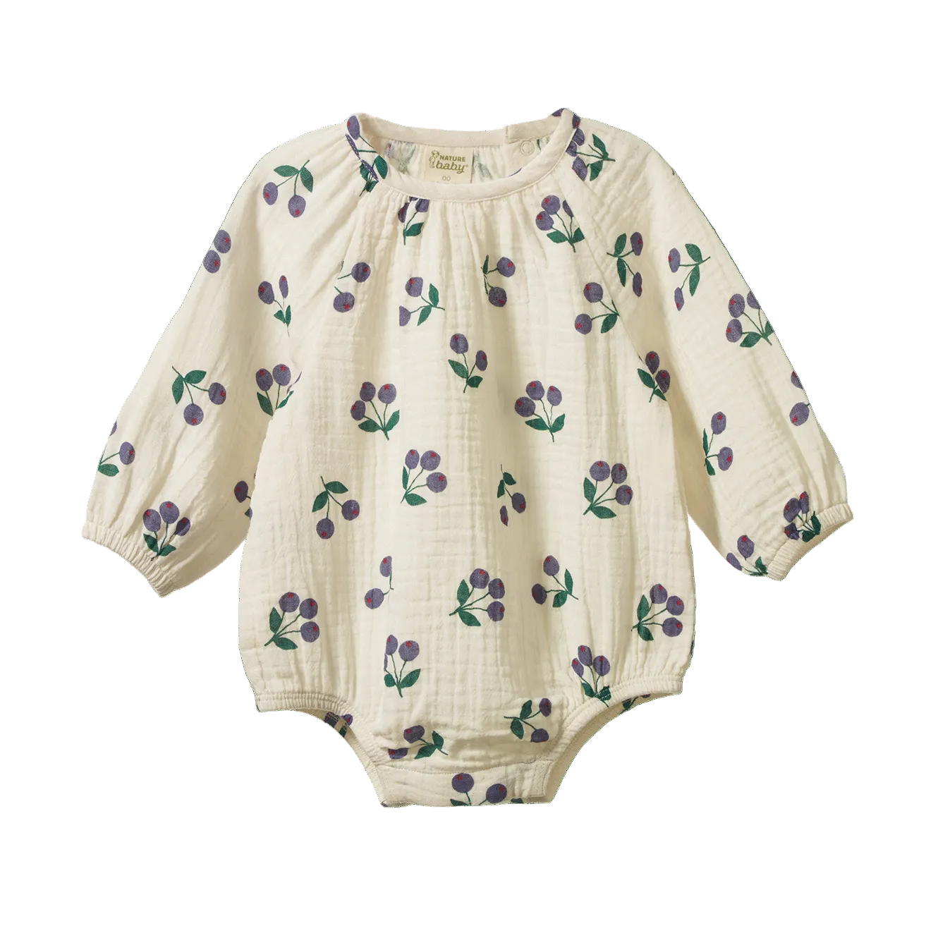 nature baby winter berry meadow bodysuit