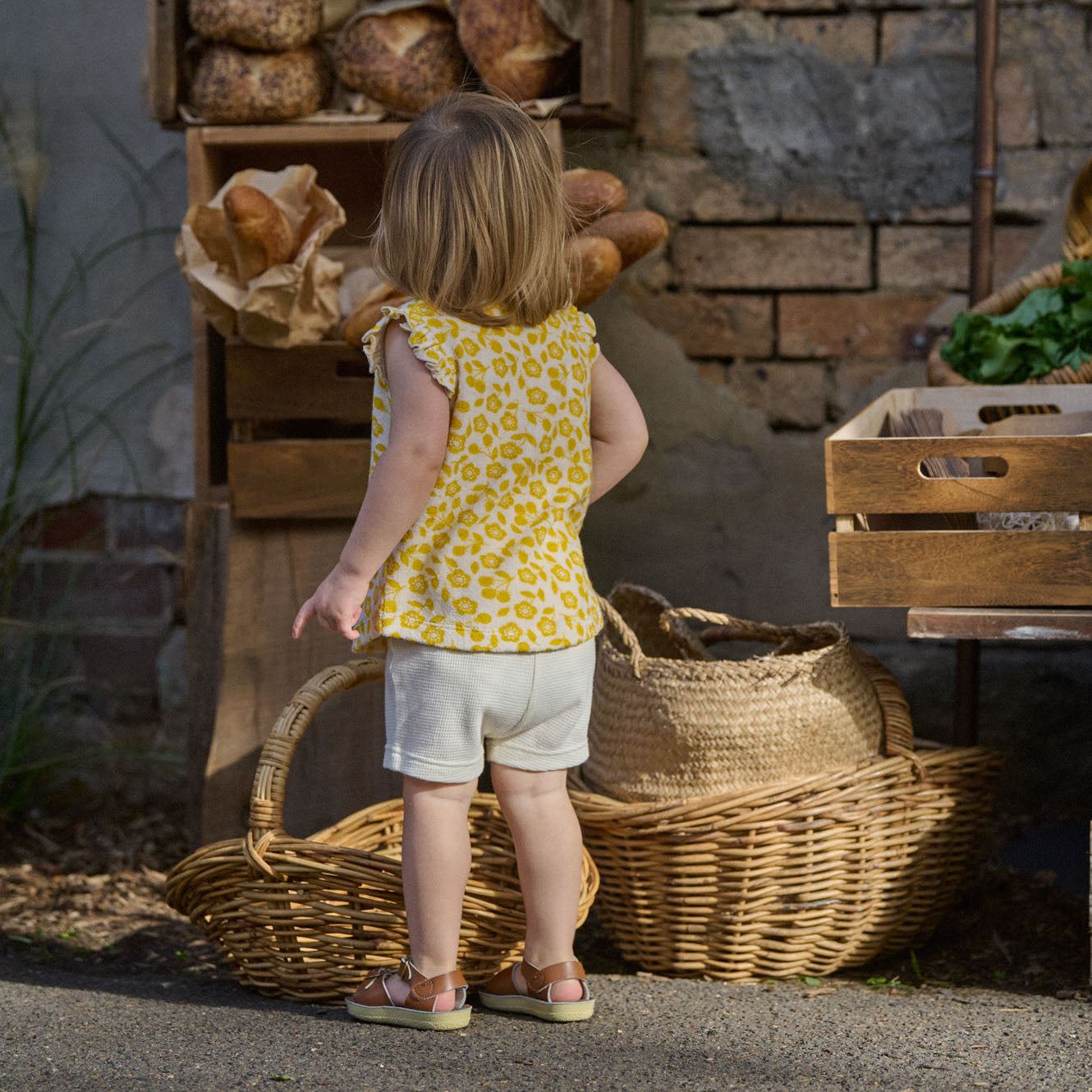 Fleur Tee Terry in Kitchen Garden Freesia Print