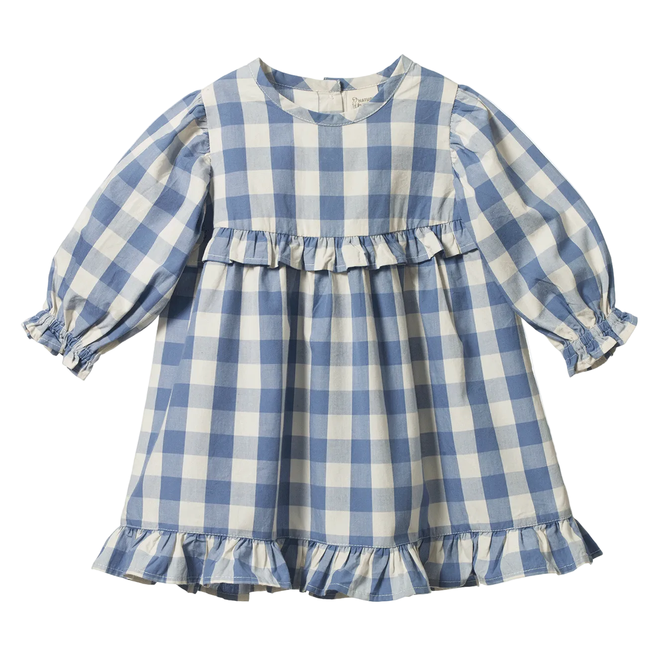 nature baby bluebelle check nora dress