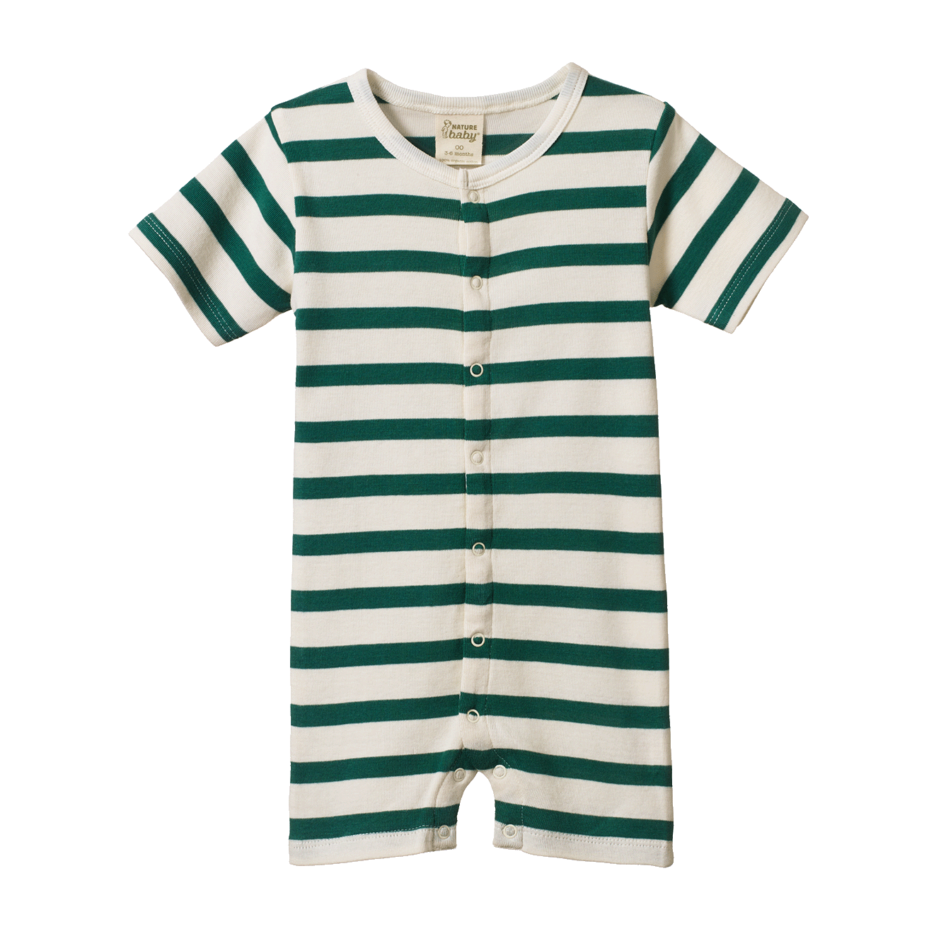 Nature Baby Peppermint Holiday stripe sleepysuit