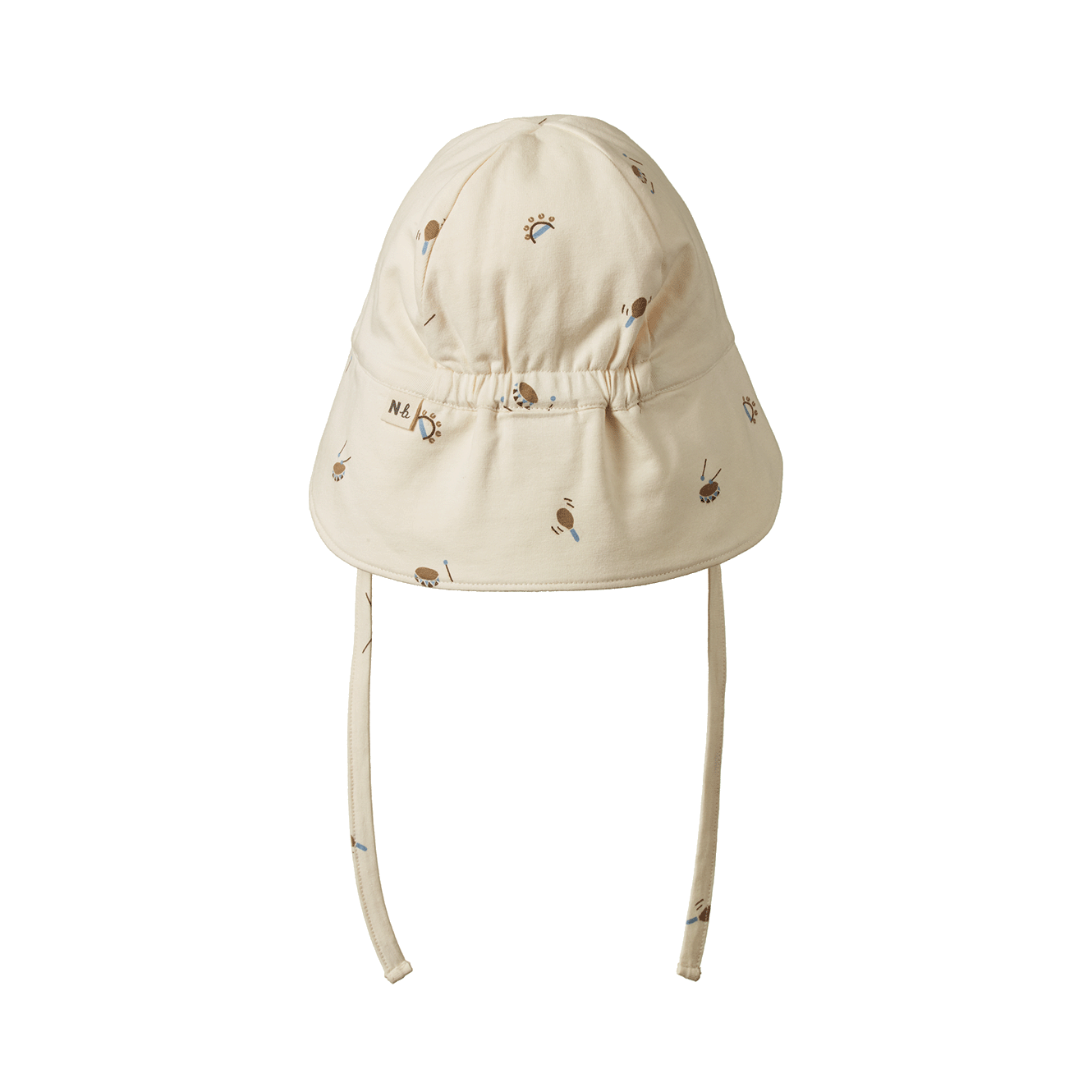 Nature Baby Dash Sunhat in Mini Music Print, side view