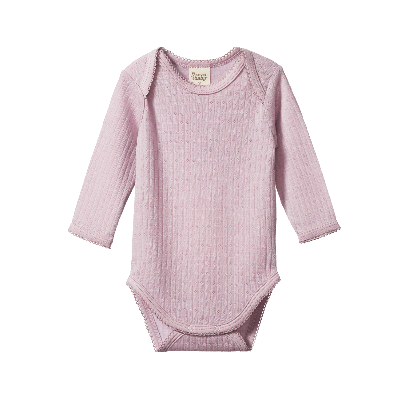 Nature baby merino essentials lilac bodysuit