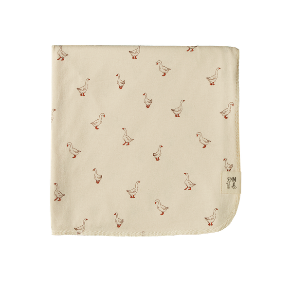 Nature Baby organic cotton wrap in Goosey Natural Print
