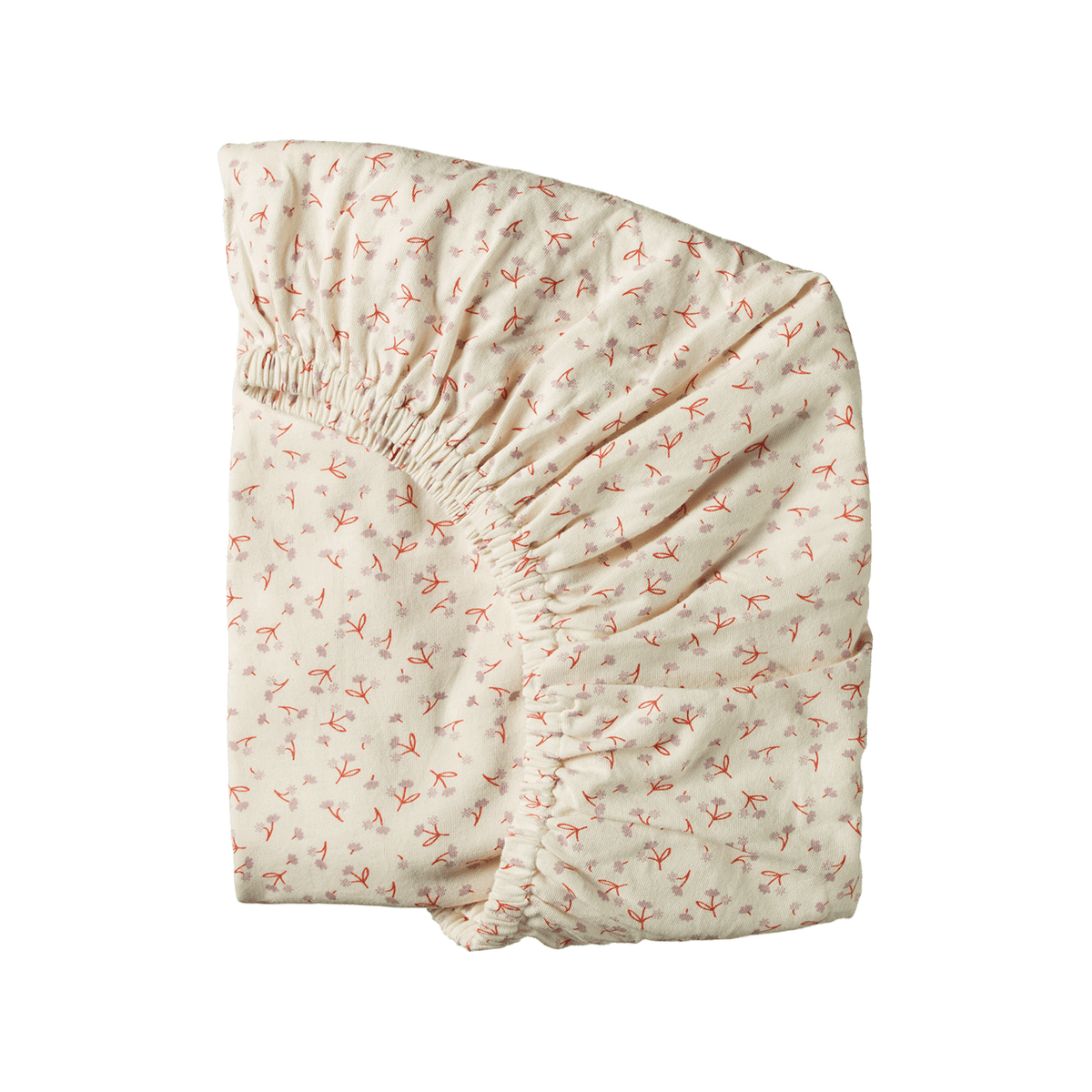 nature baby fitted jersey sheet in dandelion print