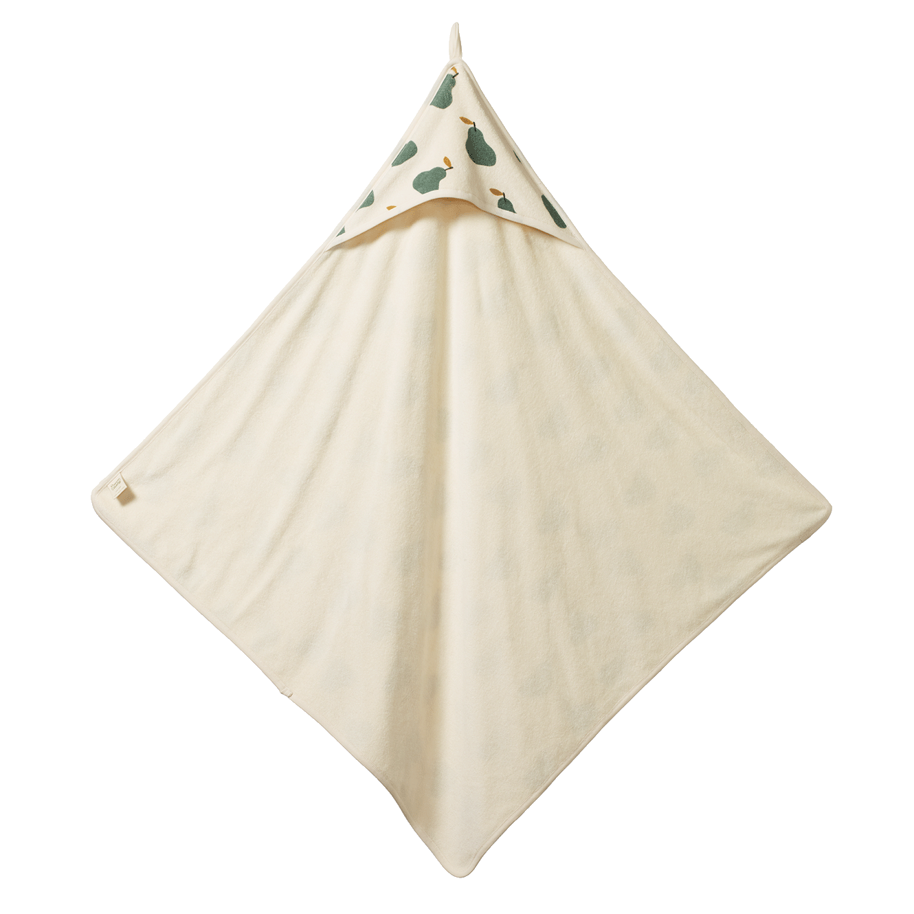 nature baby hooded towel pear