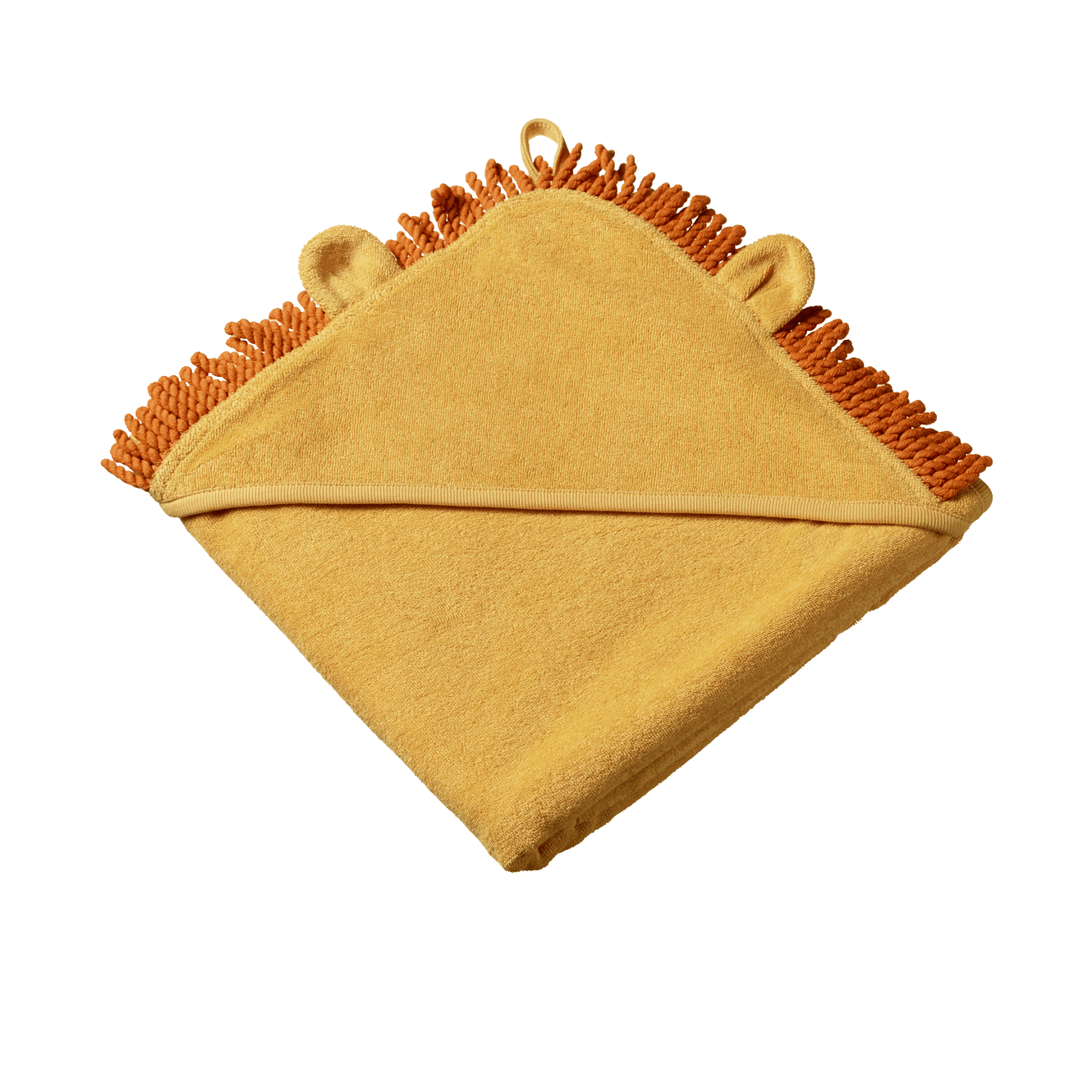 nature baby hooded towel lion