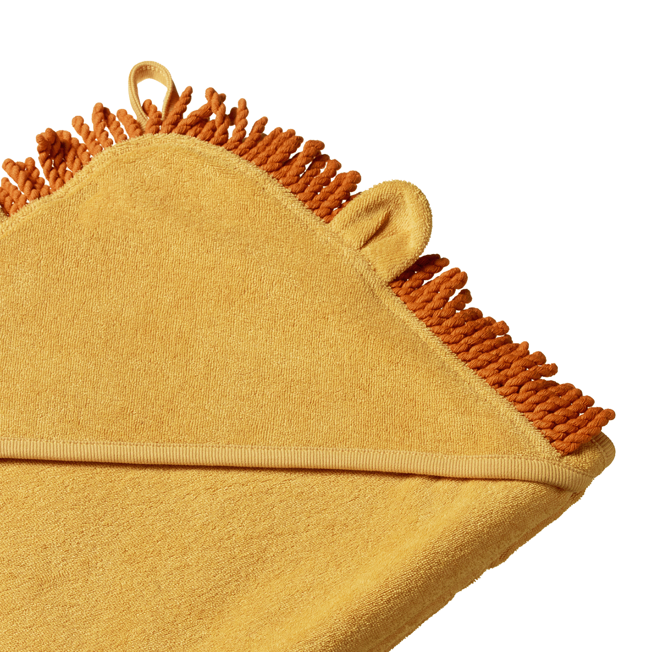 nature baby hooded towel lion