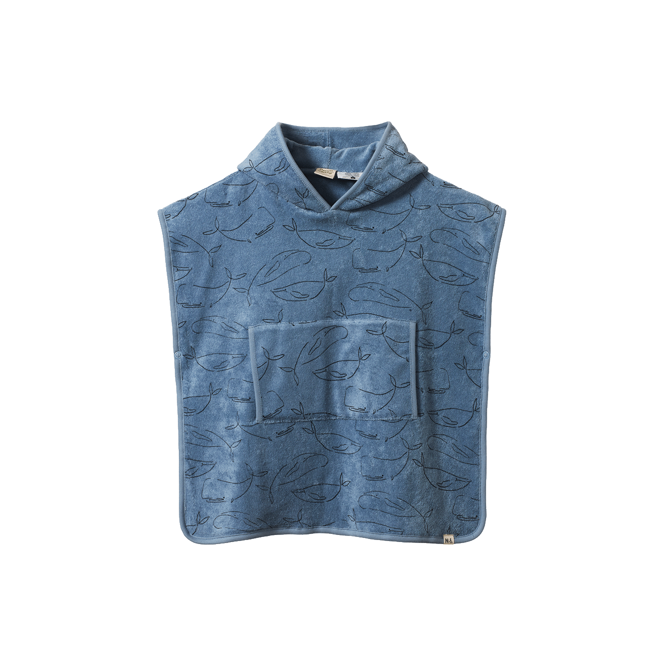 nature baby blue whale poncho