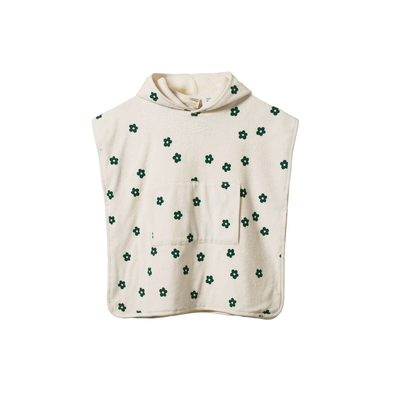 nature baby poncho flora