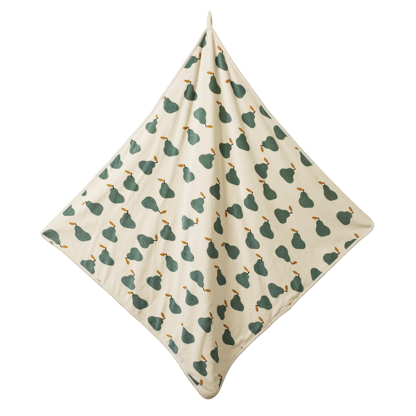 nature baby hooded towel pear