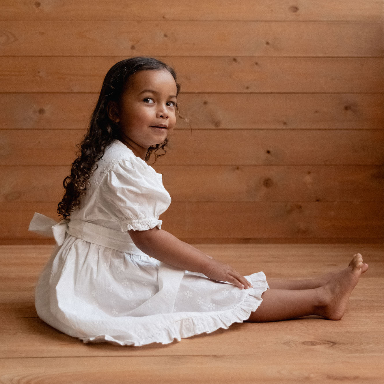 Nature baby annabelle dress ivory flora