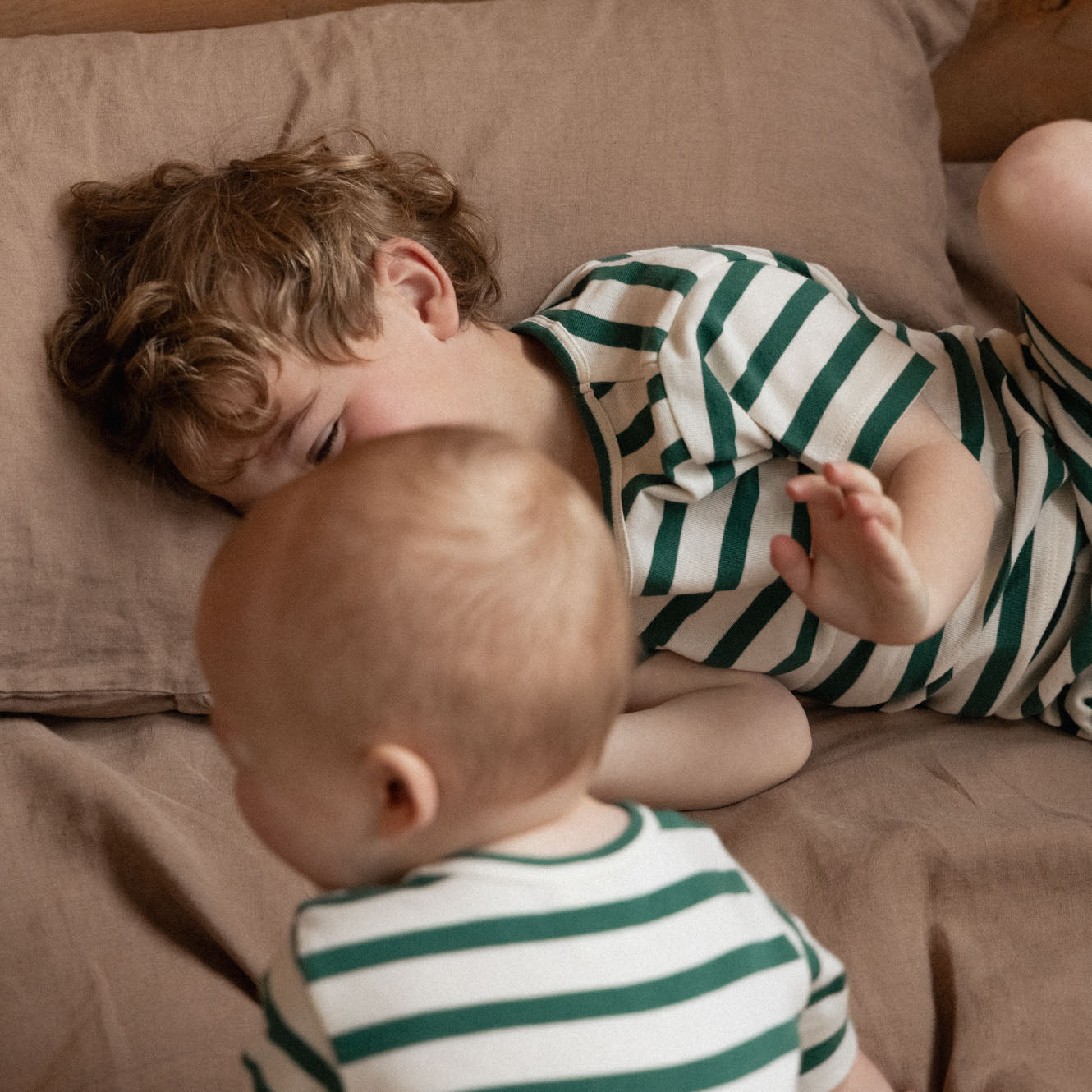 Nature Baby Peppermint Holiday stripe sleepysuit