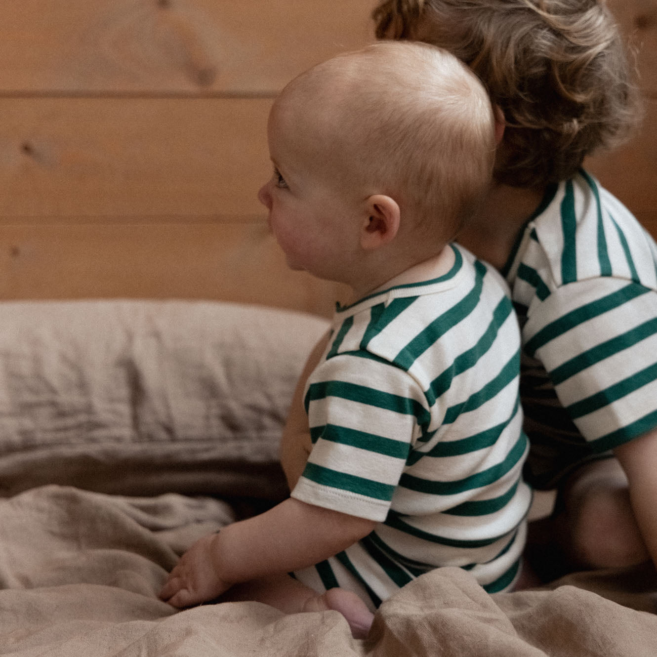 Nature Baby Peppermint Holiday stripe sleepysuit