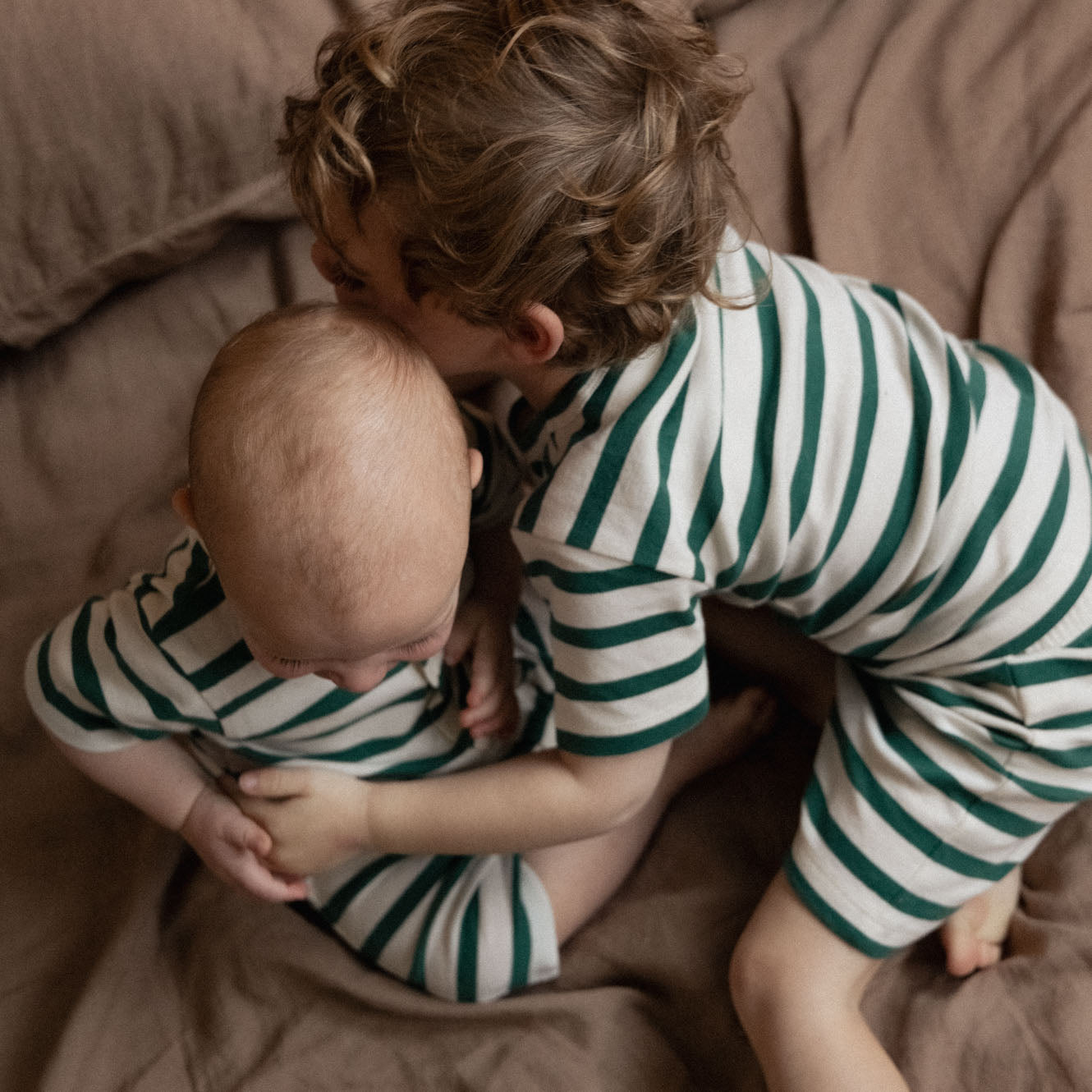 Nature Baby Peppermint Holiday stripe sleepysuit