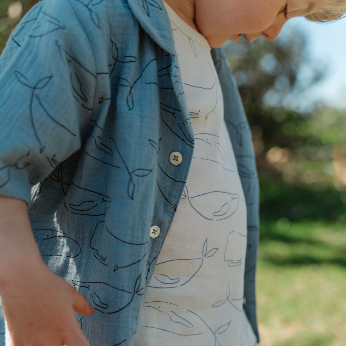 Nature baby river tee whale