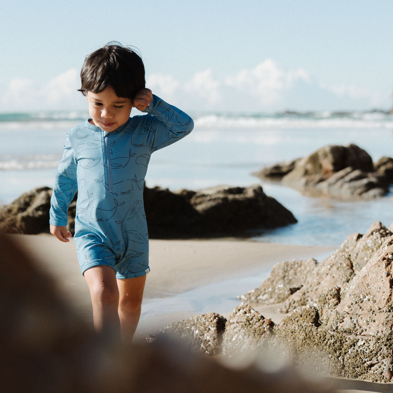 Nature Baby Blue Whale One Piece Trunks