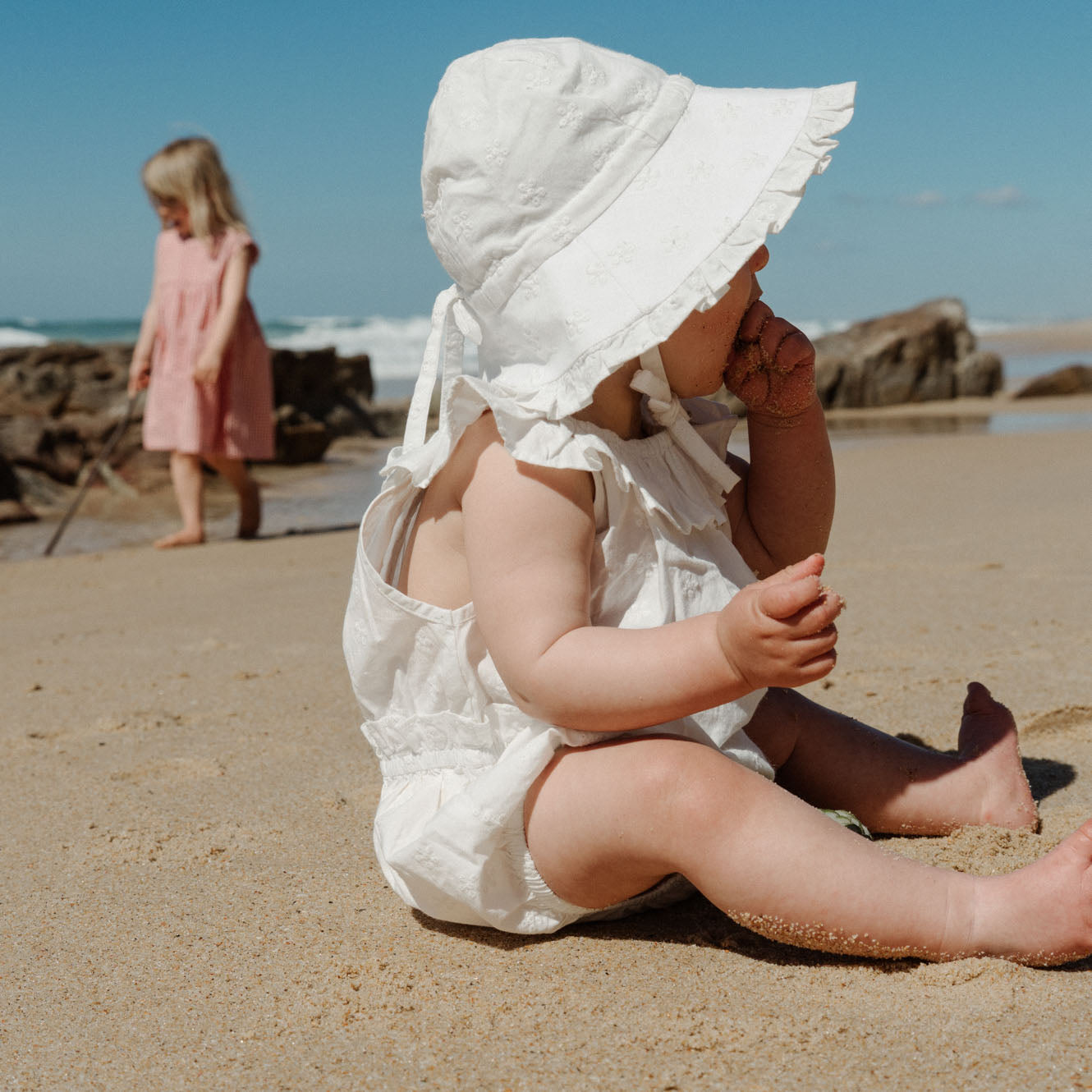 Nature Baby Ivory flora plum suit