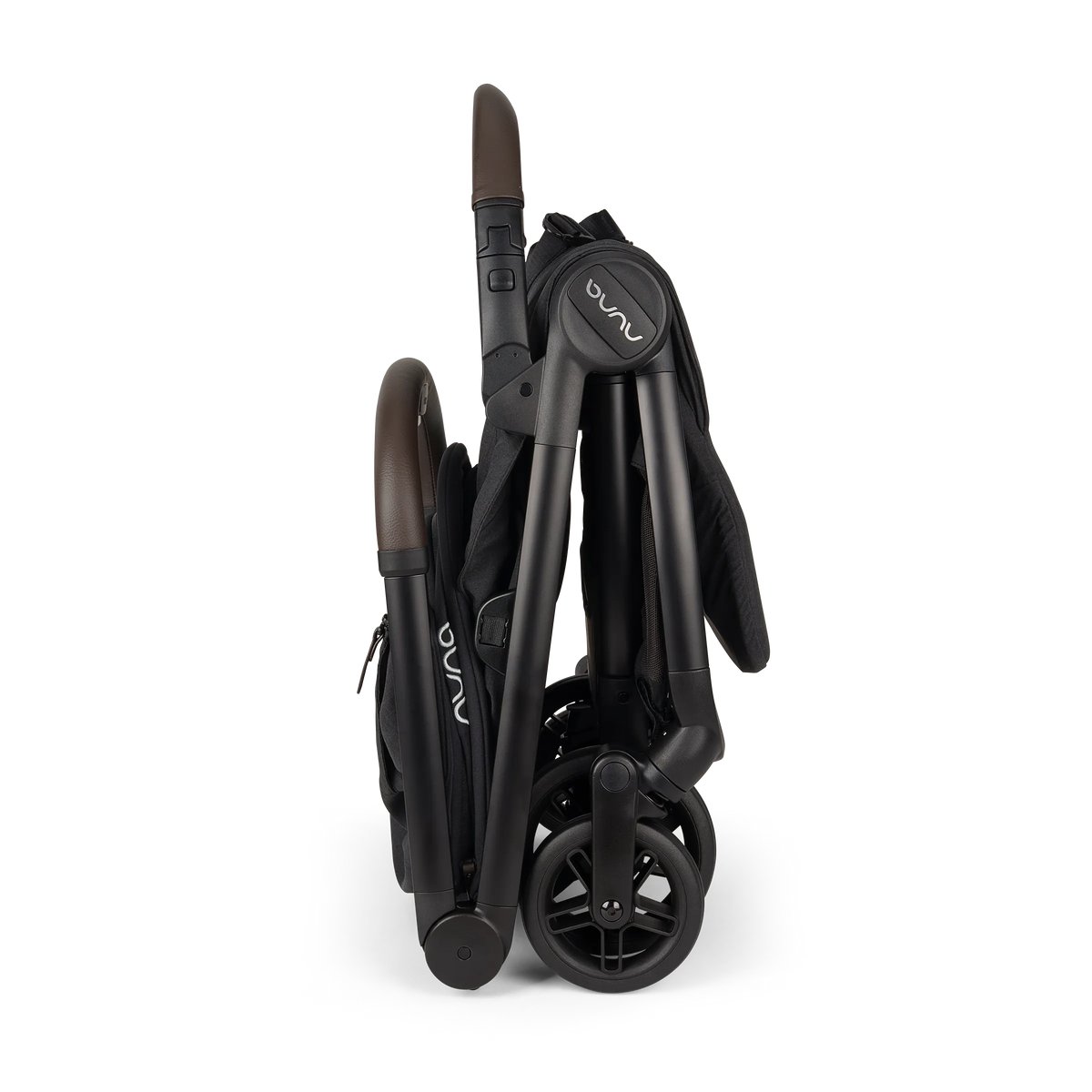 Nuna VIAA cabn stroller folded to cabin size