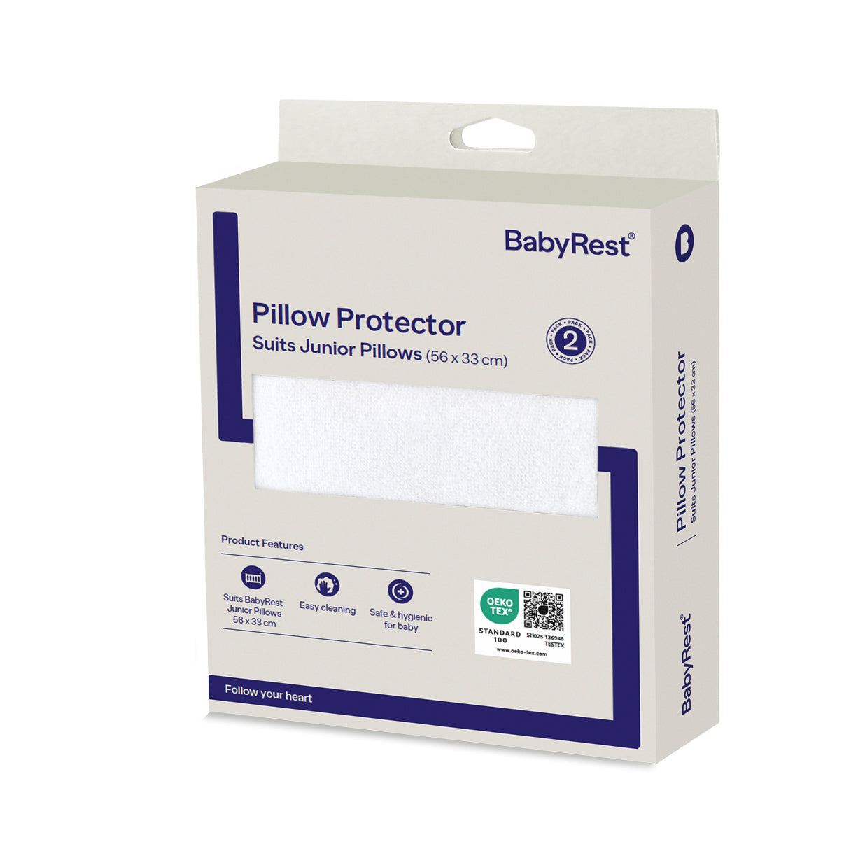 BabyRest Junior Pillow Protector Pack of 2 in packaging