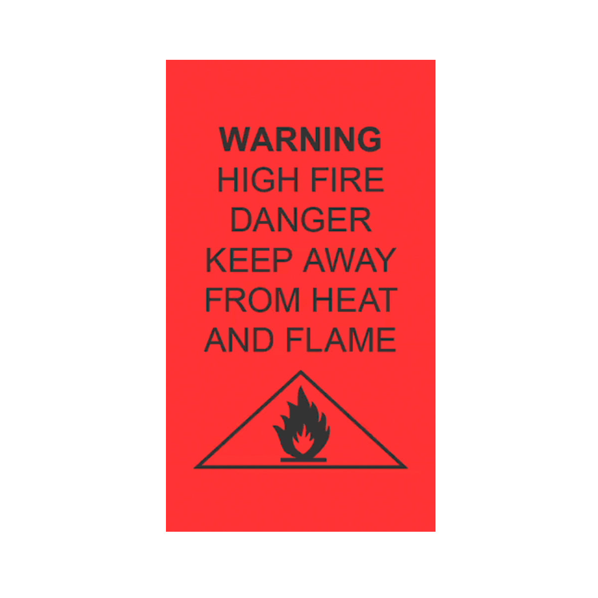 fire warning danger sign