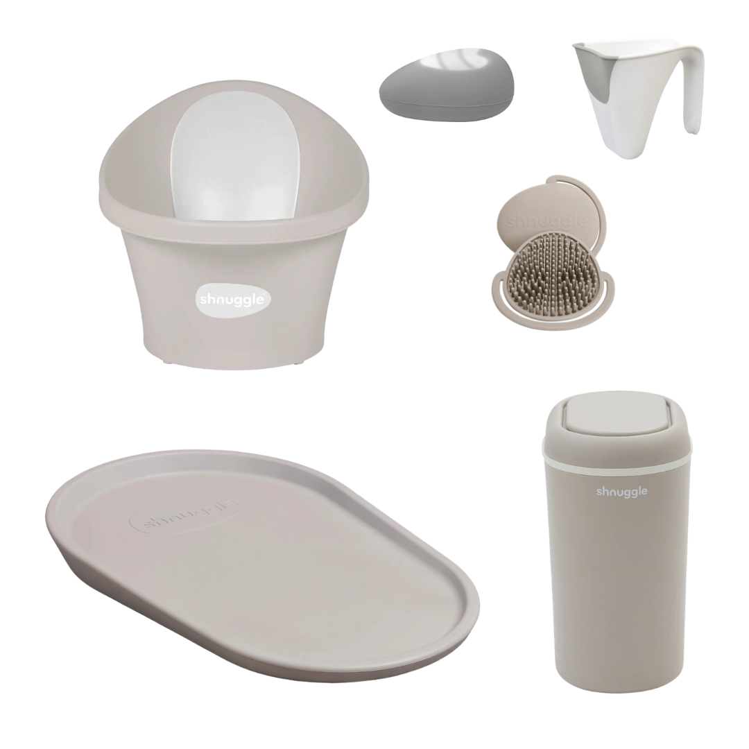 shnuggle bath bundle taupe