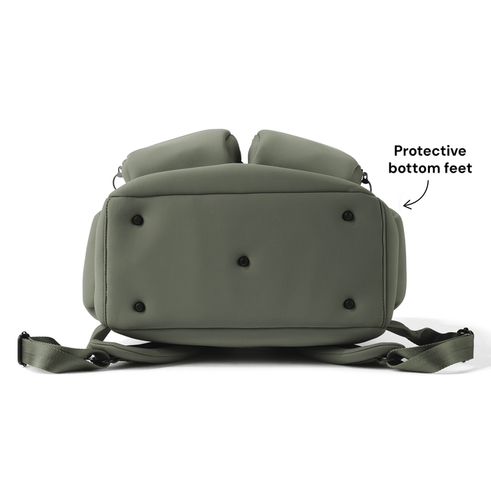 oioi signature nappy backpack in sage neoprene