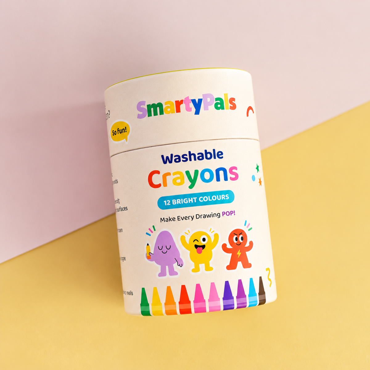 Smartypals Dustless Chalk Crayons 12 Pack