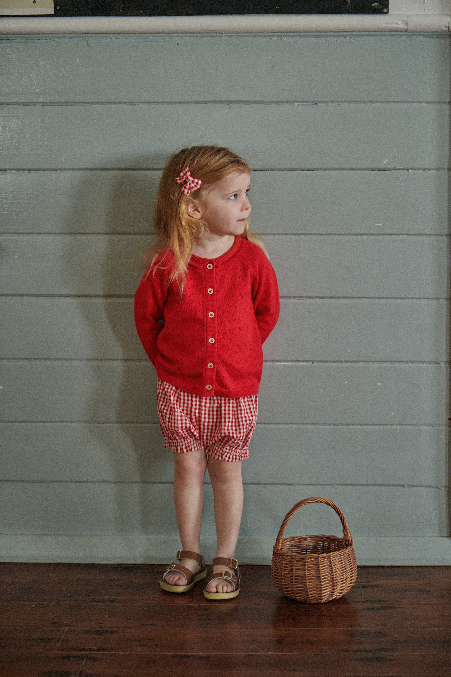 NATURE BAby betty shorts red check
