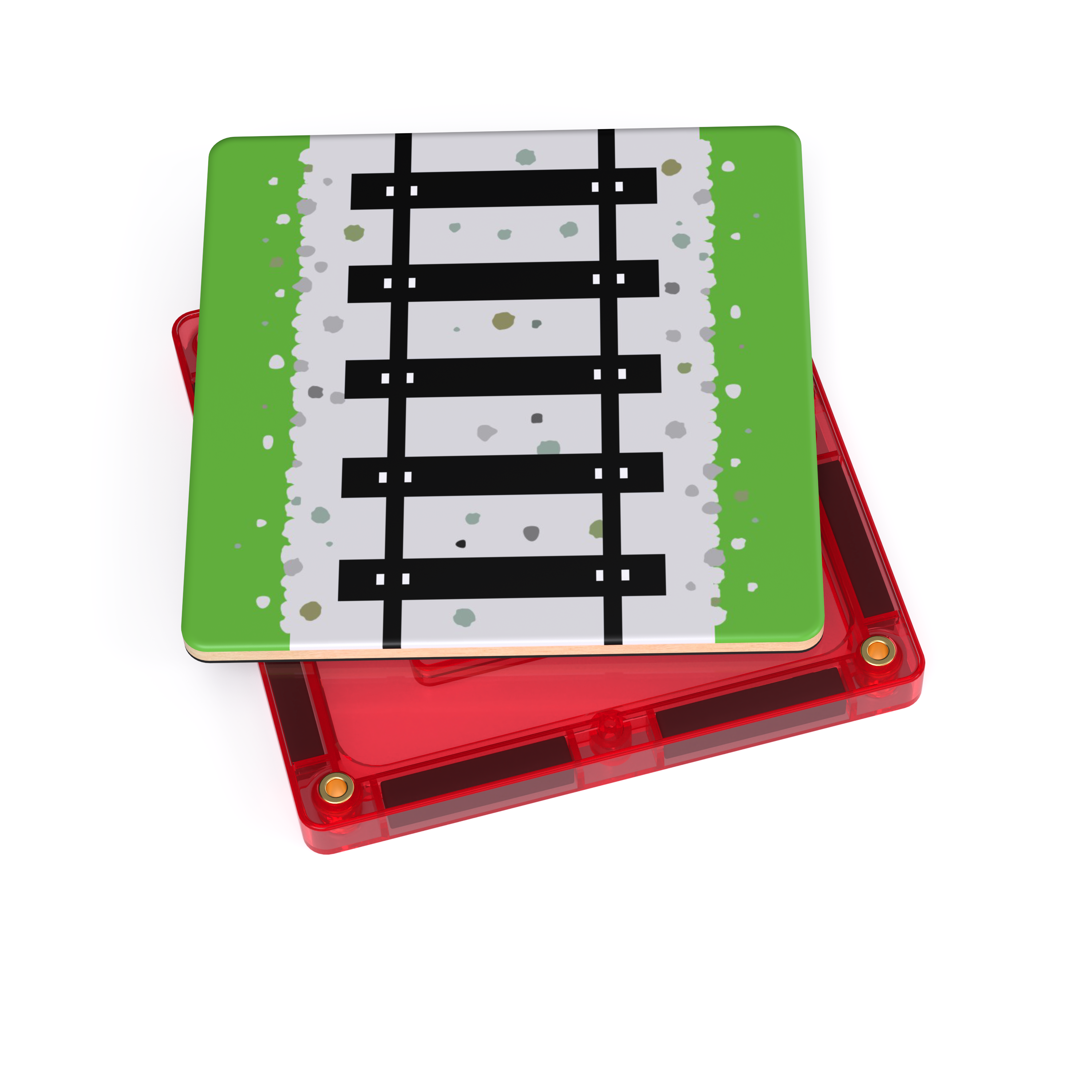 Train Pack magnetic tile rail topper sample piece