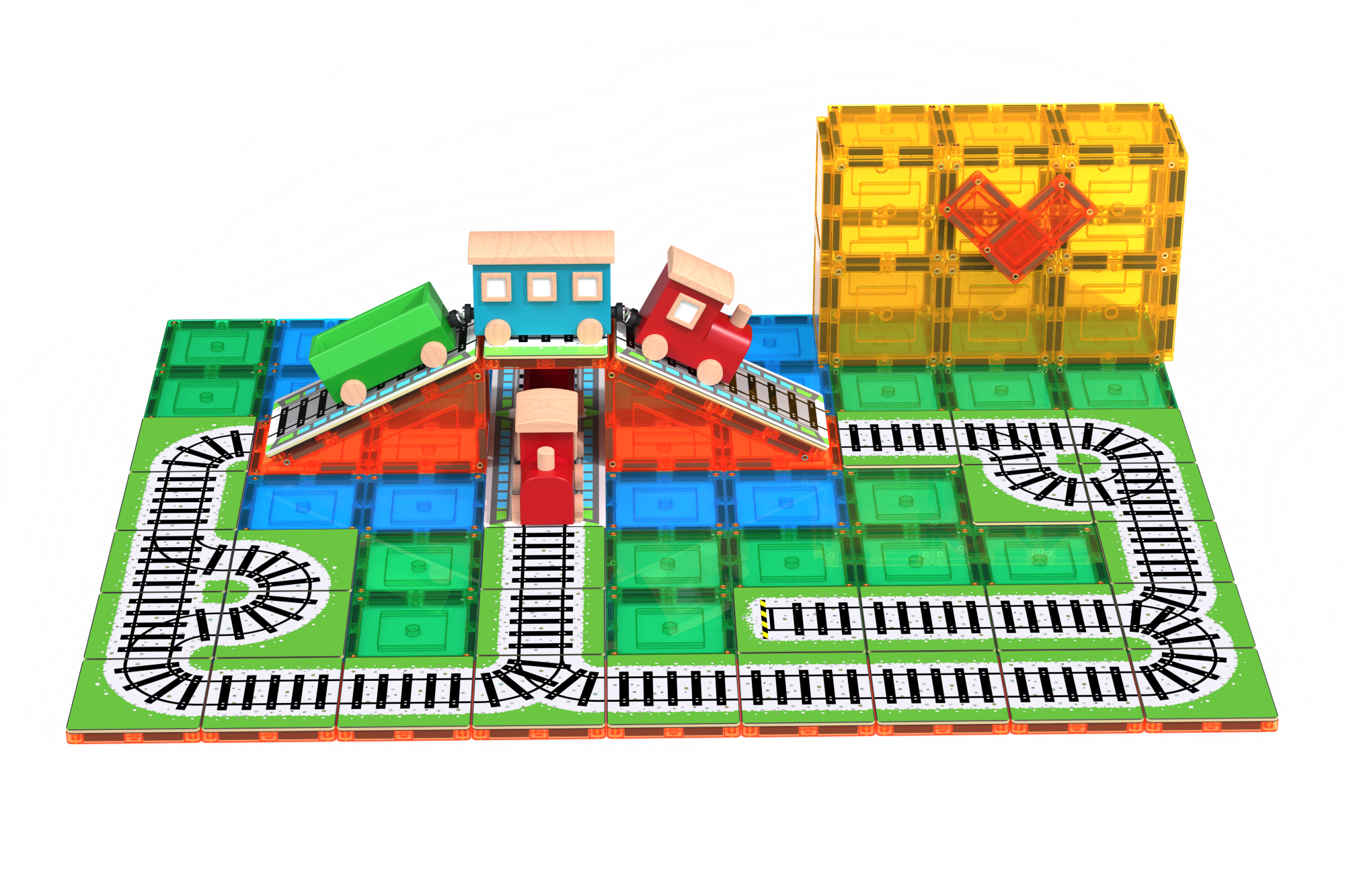 Train Pack and Road Pack toppers combined with a level crossing
