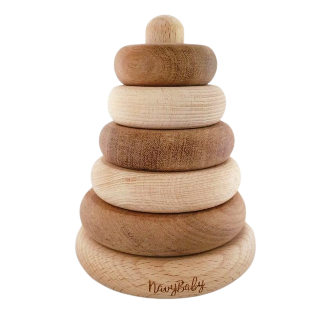 Navy Baby Wooden Stacker