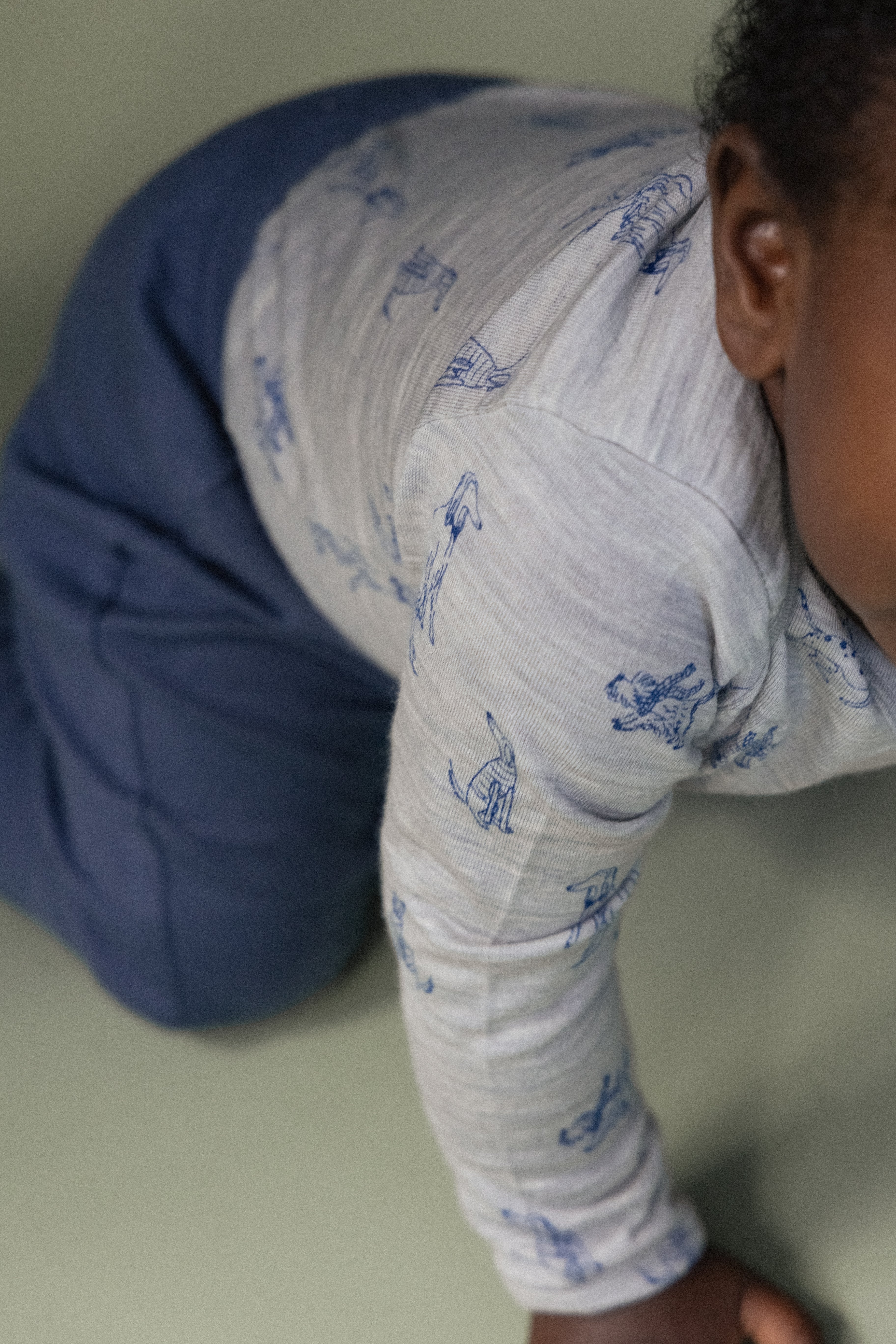 vintage indigo merino pants