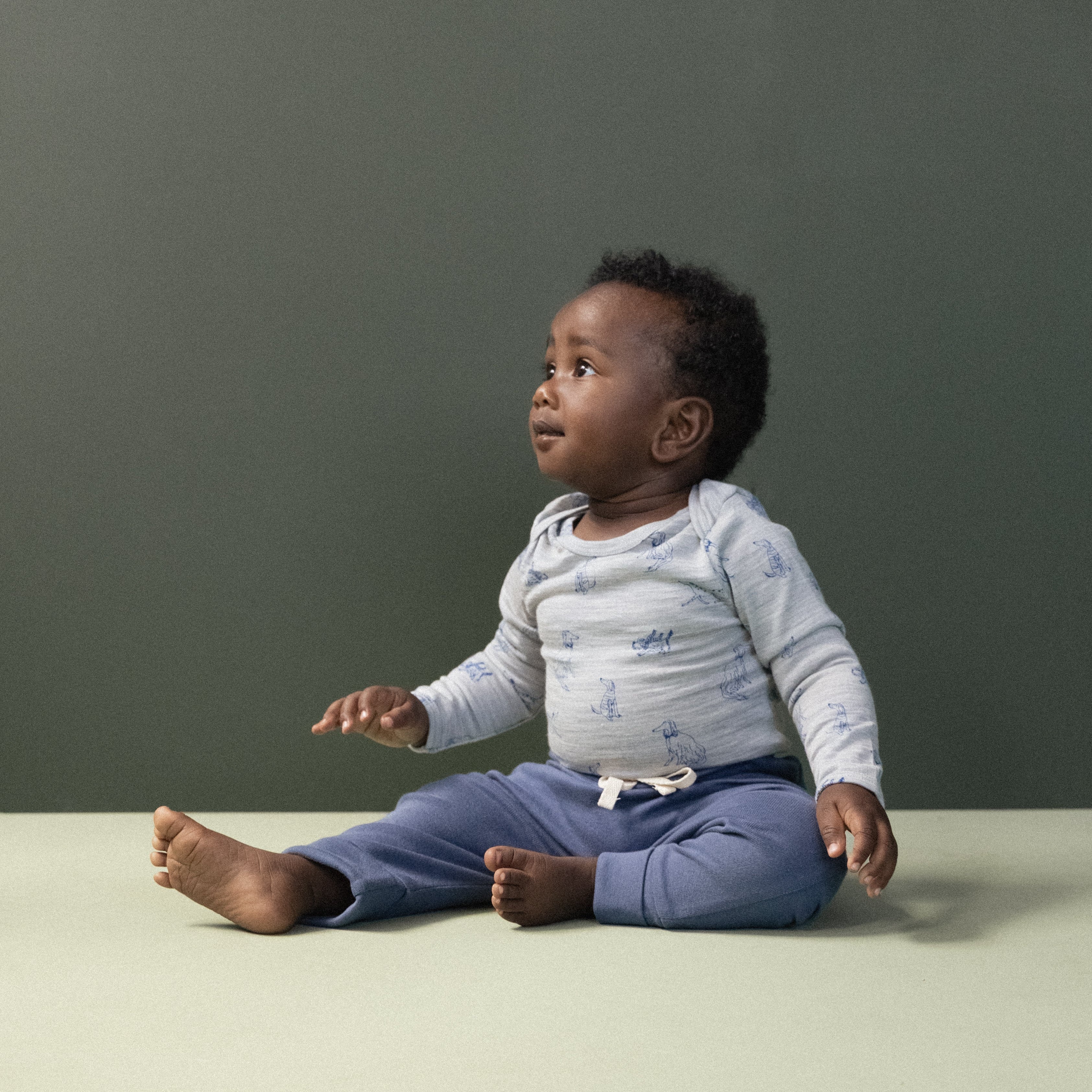 vintage indigo merino pants