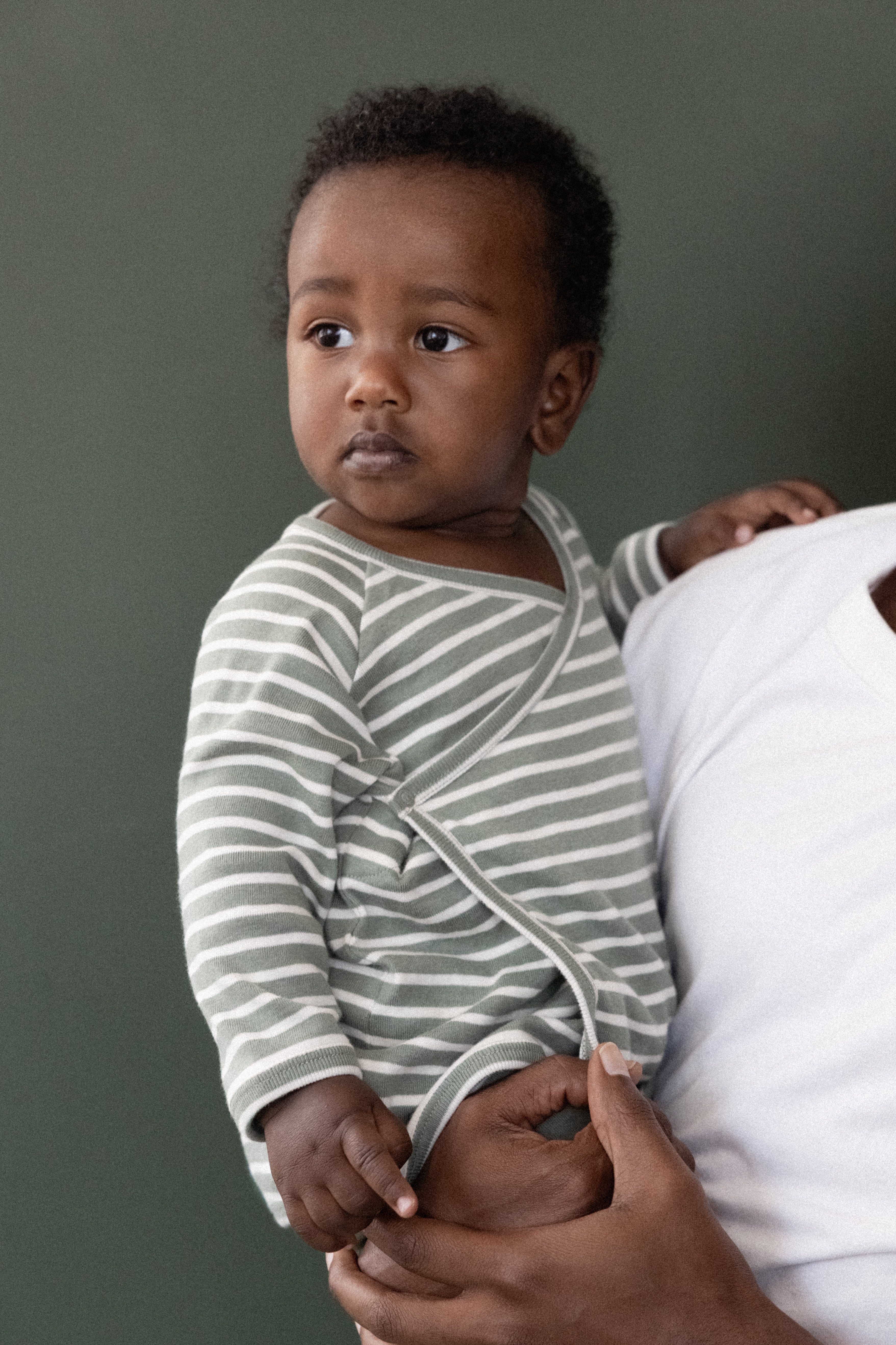 nettle twin stripe kimono jacket