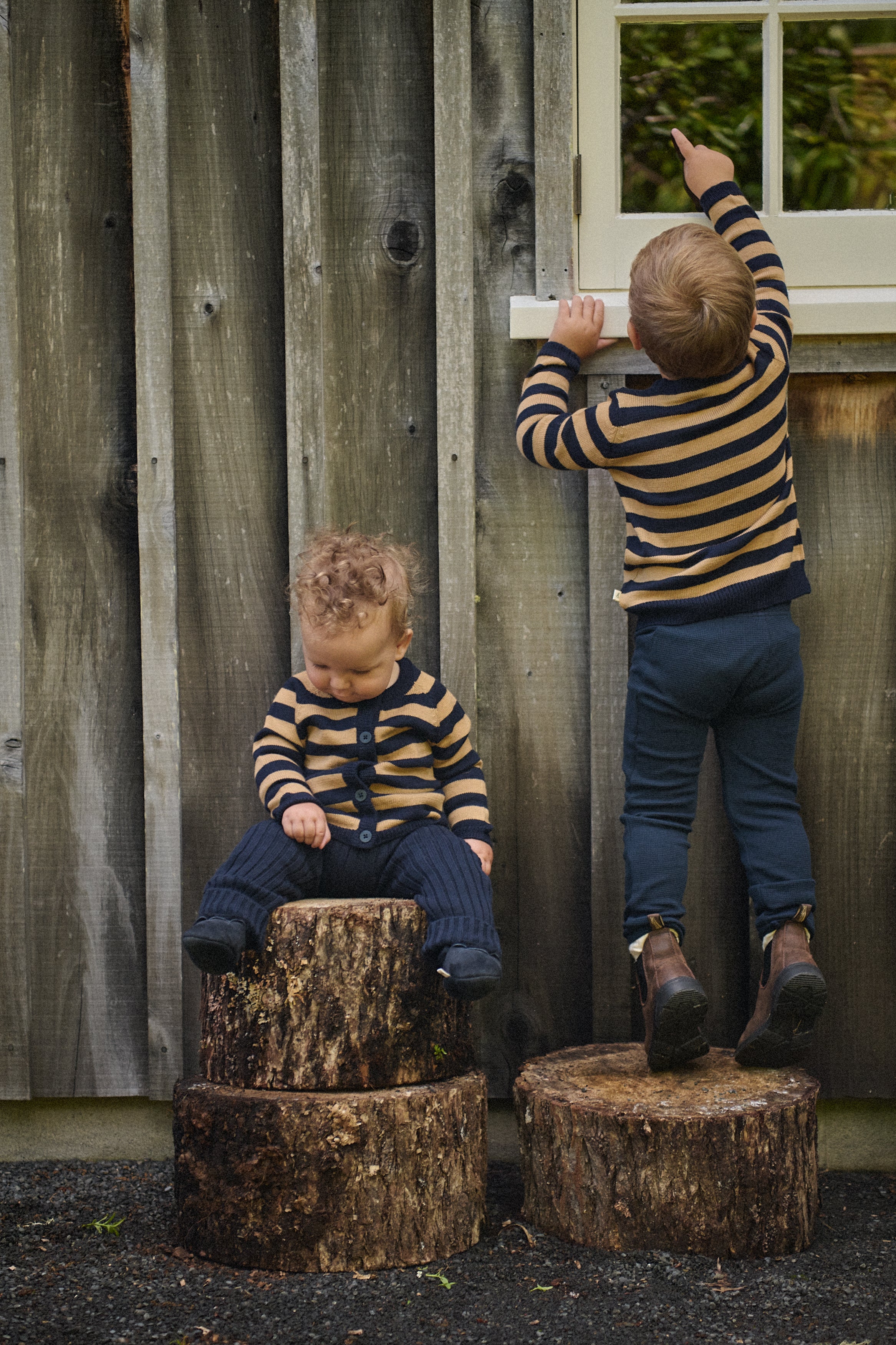 NATURE BABY caramel stripe merino