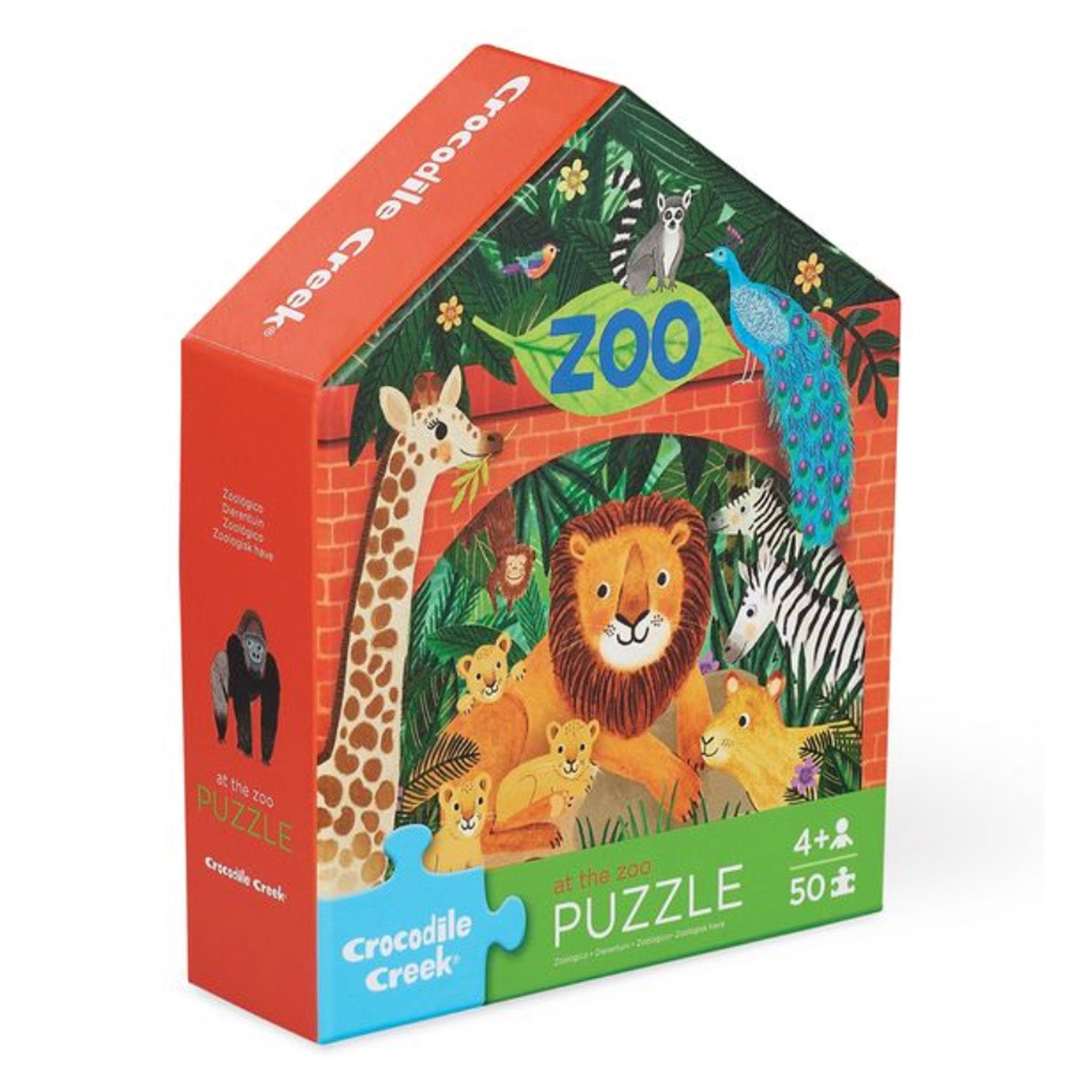 CROCODILE CREEK ZOO 50PC FLAT HOUSE PUZZLE