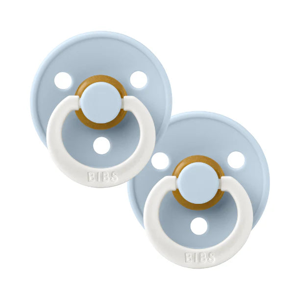 bibs round glow dummies in baby blue