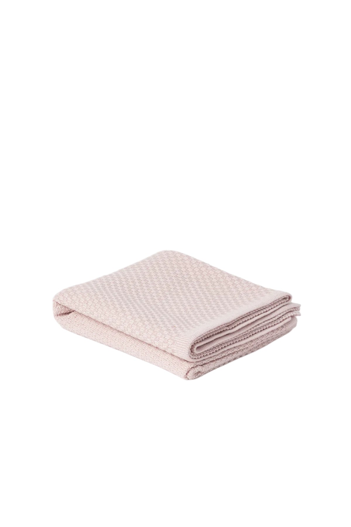 heirloom baby basketweave merino blanket dusky pink