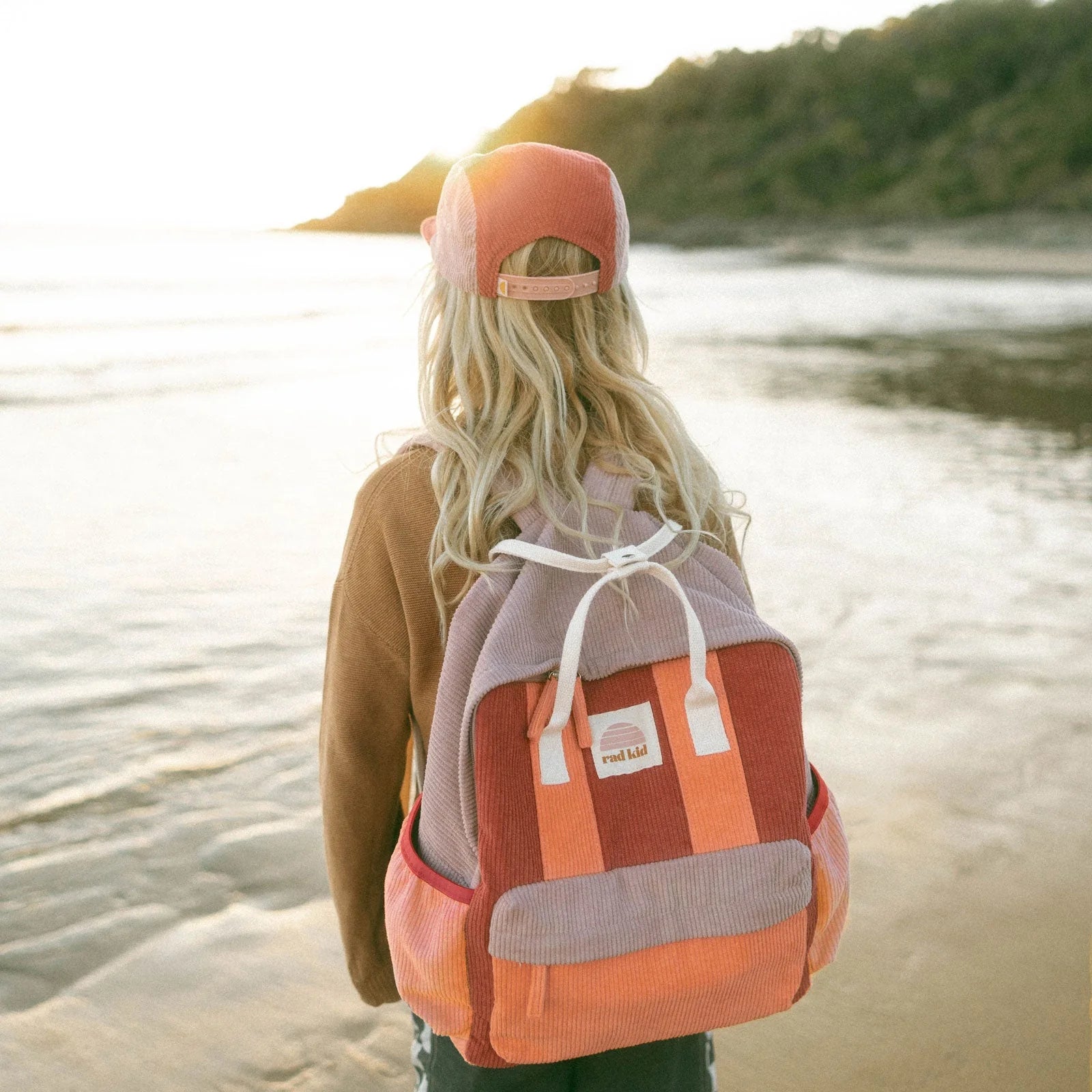 Rad Kid Corduroy Backpack Berry