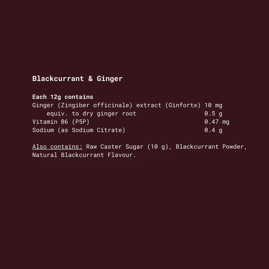 AGGIE BLACKCURRANT AND GINGER morning relief