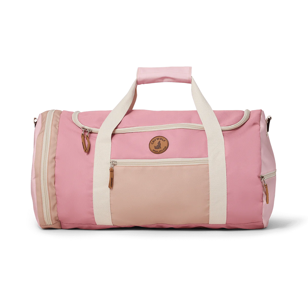 crywolf packable duffel blush colourblock