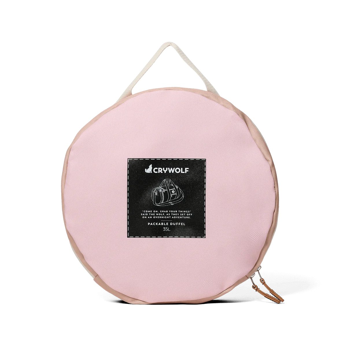 crywolf packable duffel blush colourblock