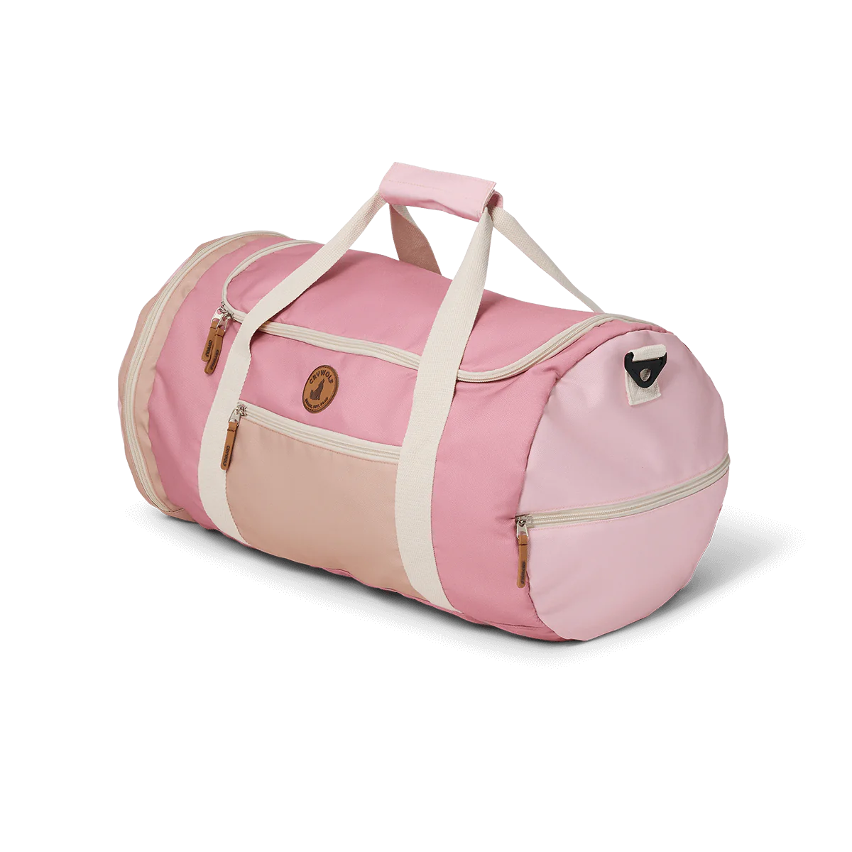 crywolf packable duffel blush colourblock