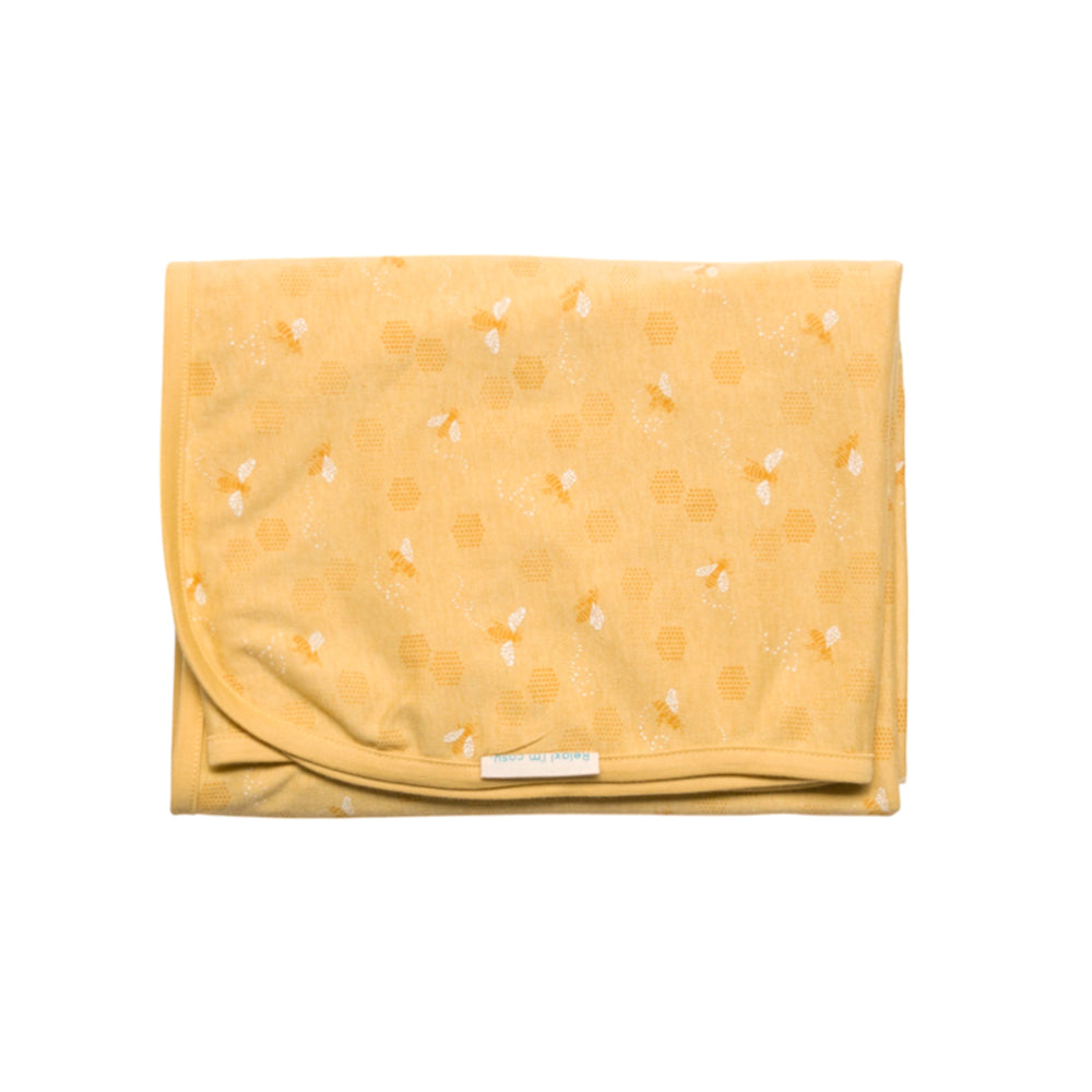 Woolbabe buttercup bees merino swaddle