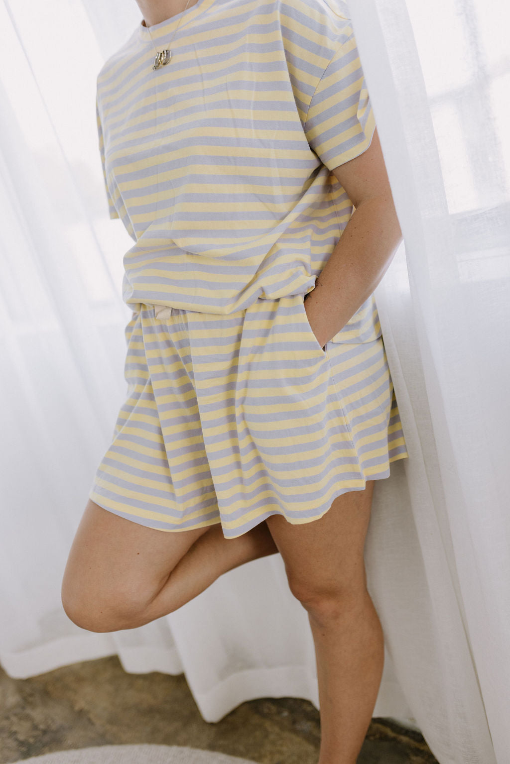 Organic Women's Summer Pyjama Set | Butter + Lilac