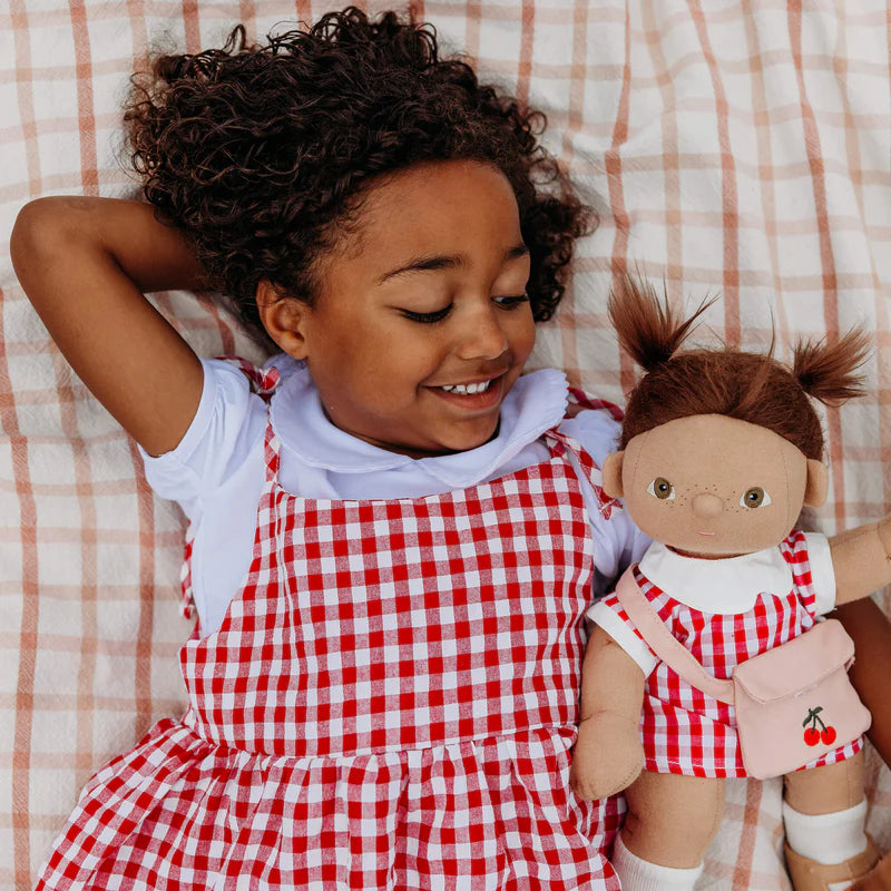 Dinkum Dolls Cherry Gingham Outfit Set