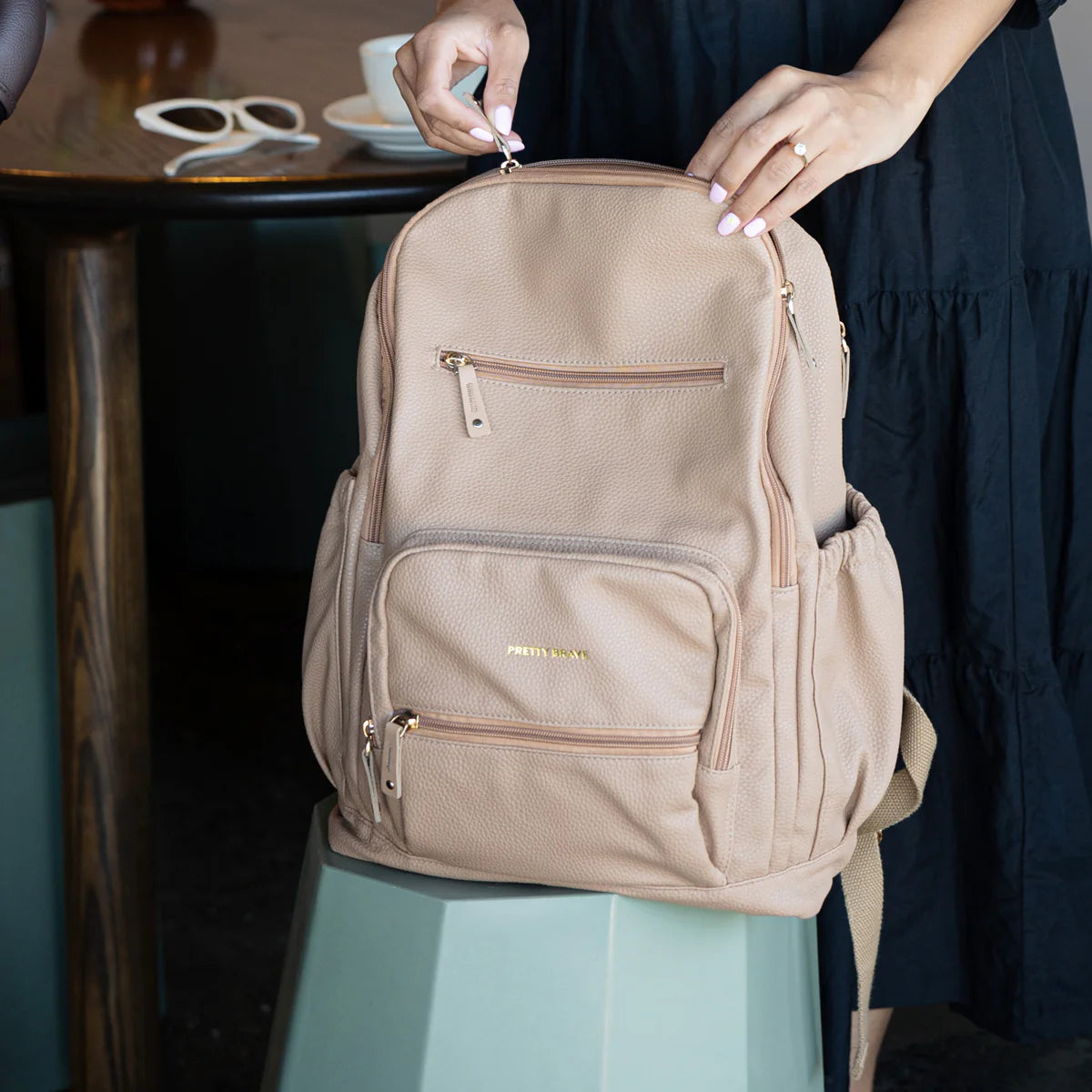pretty brave chloe backpack natural